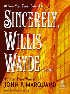 cover image of Sincerely, Willis Wayde